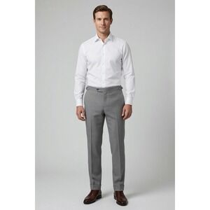 Tom Ford Trousers Pants Men 36x33 Grey Black Wool Houndstooth Side Tab Adjuster